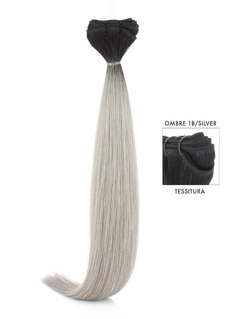 OMBRE MACHINE SEWN WEFT / 100 GR | 1B-SILVER