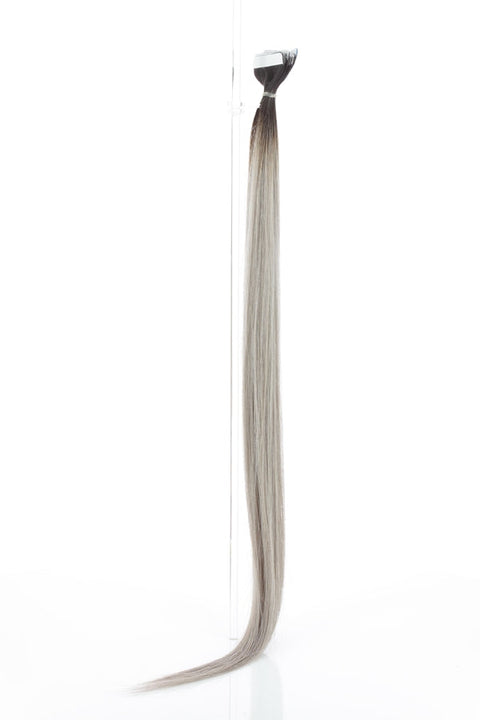 Ombre Tape Hair Extension , 50 cm  | 1B-SILVER